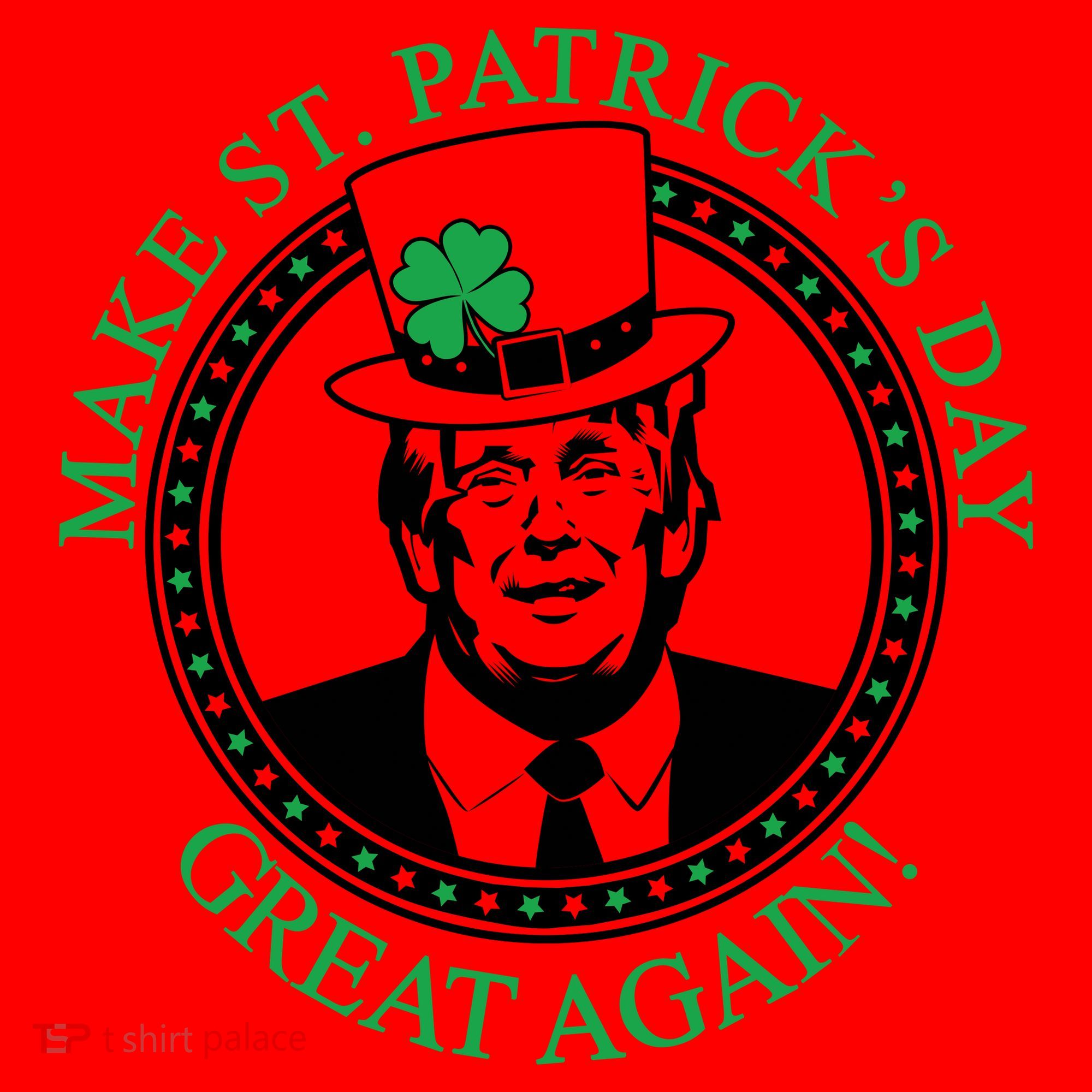 Make St. Patrick's Day Great Again Donald Trump Santa Hat