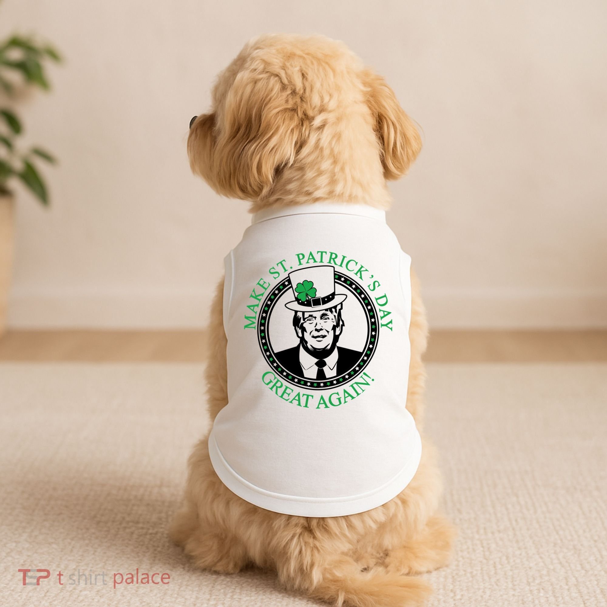 Make St. Patrick's Day Great Again Donald Trump Doggie Tank