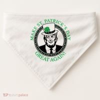Make St. Patrick's Day Great Again Donald Trump USA-Made Doggie Bandana thumb 0