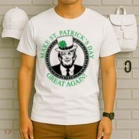 Make St. Patrick's Day Great Again Donald Trump T-Shirt thumb 6