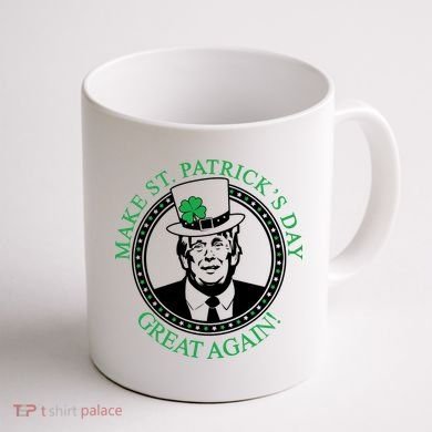 Make St. Patrick's Day Great Again Donald Trump Coffee Mug back