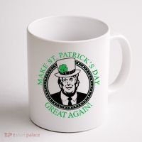 Make St. Patrick's Day Great Again Donald Trump Coffee Mug thumb 1