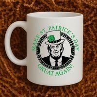 Make St. Patrick's Day Great Again Donald Trump Coffee Mug thumb 2