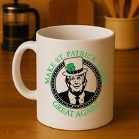 Make St. Patrick's Day Great Again Donald Trump Coffee Mug thumb 4