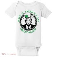 Make St. Patrick's Day Great Again Donald Trump Baby Bodysuit thumb 0
