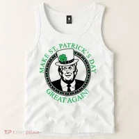 Make St. Patrick's Day Great Again Donald Trump Tank Top thumb 2