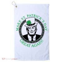 Make St. Patrick's Day Great Again Donald Trump Golf Towel thumb 0