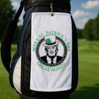 Make St. Patrick's Day Great Again Donald Trump Golf Towel thumb 2