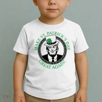 Make St. Patrick's Day Great Again Donald Trump Toddler T-Shirt thumb 2