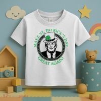Make St. Patrick's Day Great Again Donald Trump Toddler T-Shirt thumb 3