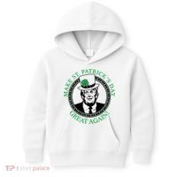 Make St. Patrick's Day Great Again Donald Trump Kids Hoodie thumb 0