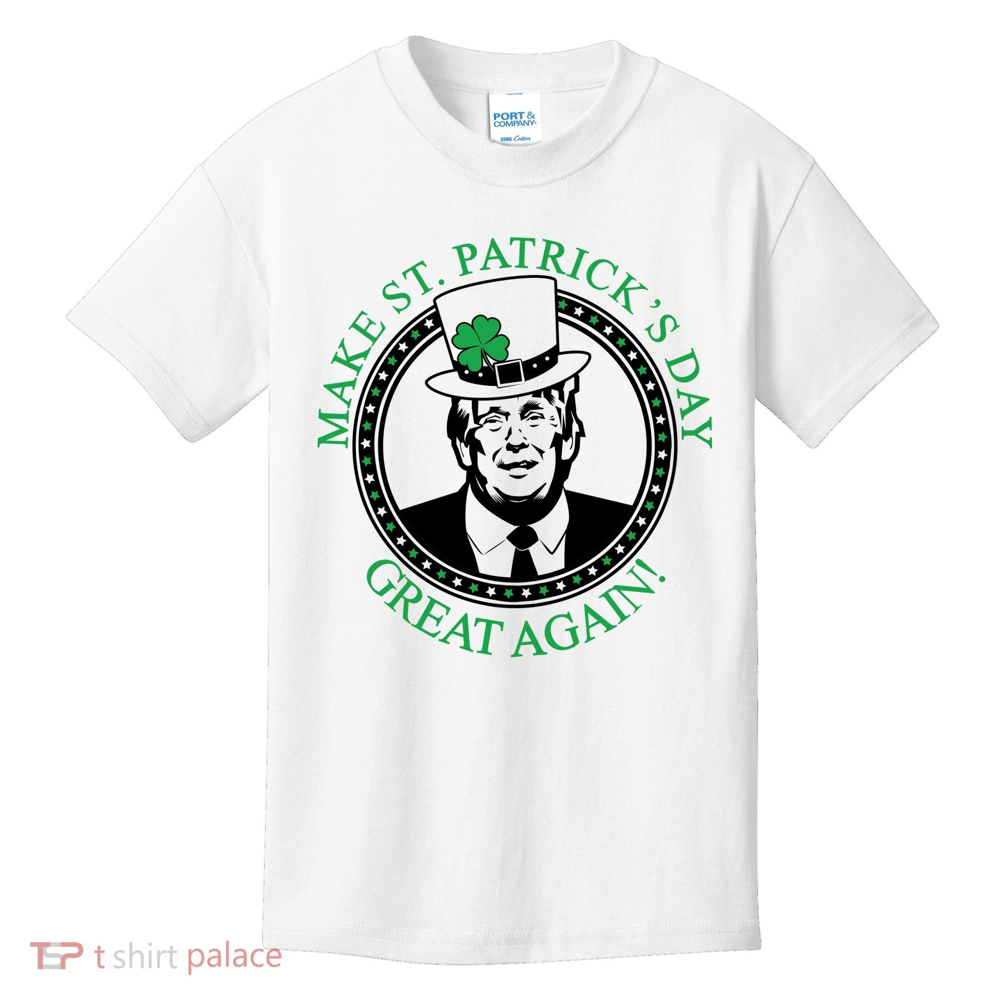 Make St. Patrick's Day Great Again Donald Trump Kids T-Shirt
