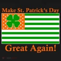Make St. Patrick's Day Great Again! Irish America USA Clover Flag Hoodie thumb 2