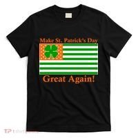 Make St. Patrick's Day Great Again! Irish America USA Clover Flag T-Shirt thumb 0