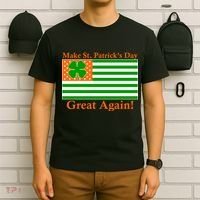 Make St. Patrick's Day Great Again! Irish America USA Clover Flag T-Shirt thumb 6