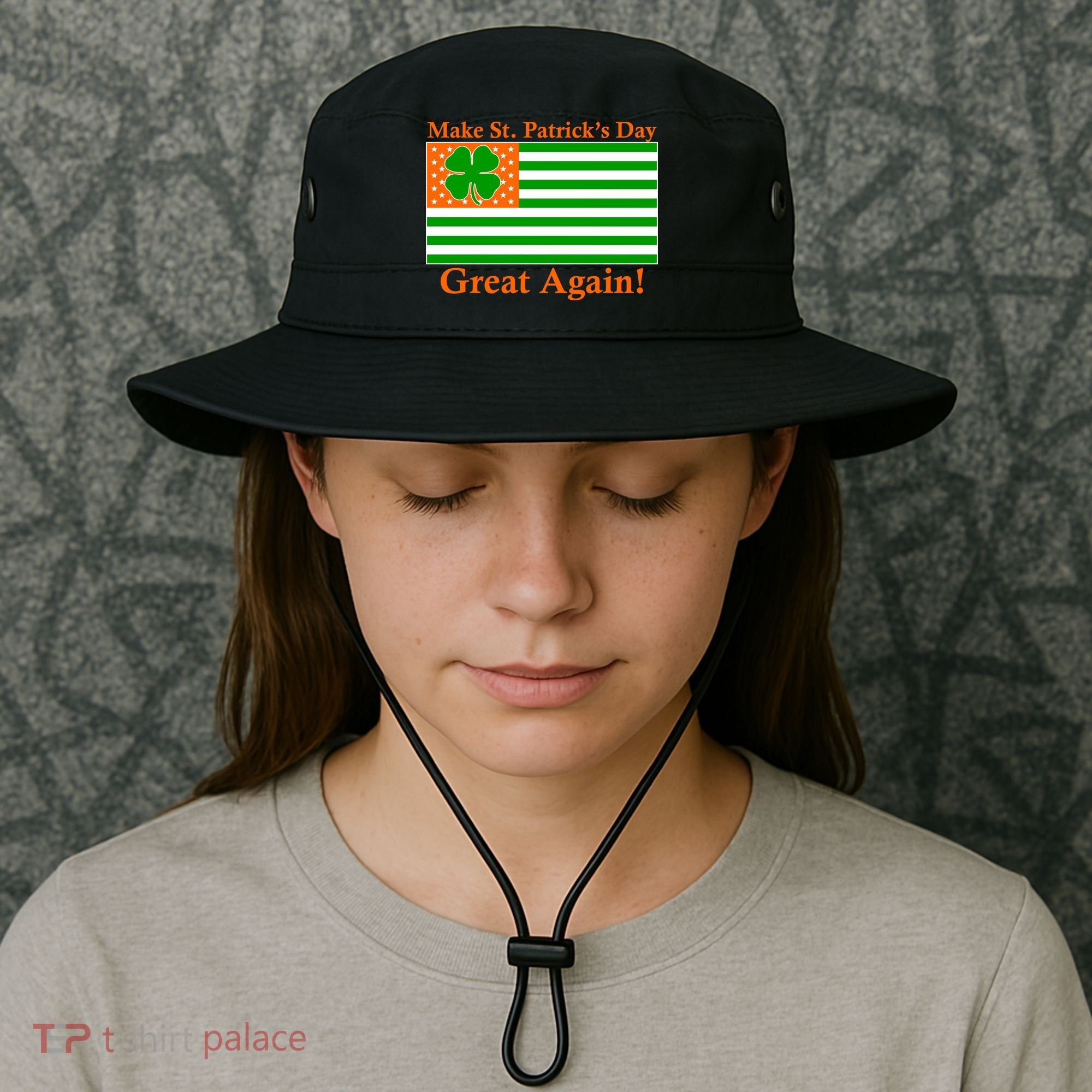 Make St. Patrick's Day Great Again! Irish America USA Clover Flag Bucket Hat