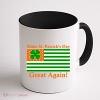 Make St. Patrick's Day Great Again! Irish America USA Clover Flag Coffee Mug thumb 1