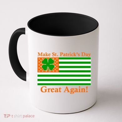 Make St. Patrick's Day Great Again! Irish America USA Clover Flag Coffee Mug