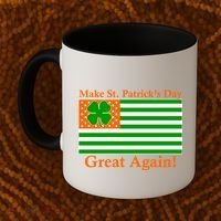 Make St. Patrick's Day Great Again! Irish America USA Clover Flag Coffee Mug thumb 2