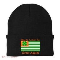 Make St. Patrick's Day Great Again! Irish America USA Clover Flag Beanie thumb 0