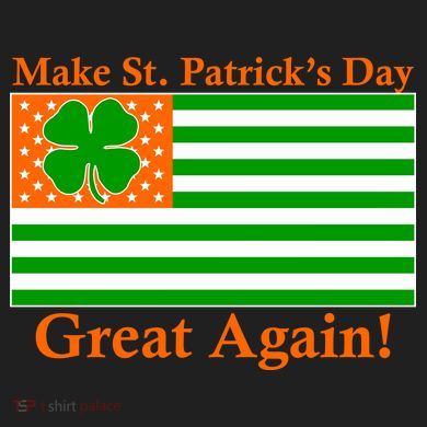 Make St. Patrick's Day Great Again! Irish America USA Clover Flag 12oz Stainless Steel Coffee Mug