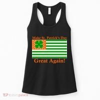Make St. Patrick's Day Great Again! Irish America USA Clover Flag Women's Tank Top thumb 0