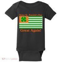 Make St. Patrick's Day Great Again! Irish America USA Clover Flag Baby Bodysuit thumb 0