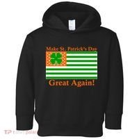 Make St. Patrick's Day Great Again! Irish America USA Clover Flag Toddler Hoodie thumb 0