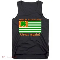 Make St. Patrick's Day Great Again! Irish America USA Clover Flag Tank Top thumb 0