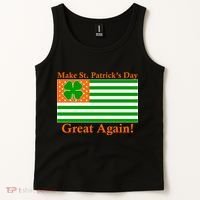 Make St. Patrick's Day Great Again! Irish America USA Clover Flag Tank Top thumb 2