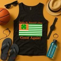 Make St. Patrick's Day Great Again! Irish America USA Clover Flag Tank Top thumb 4