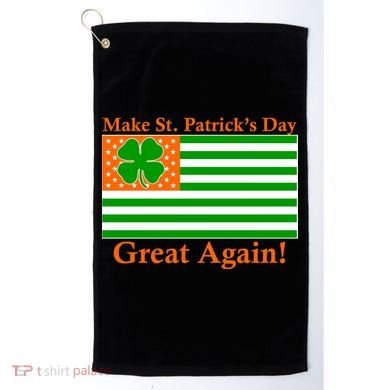 Make St. Patrick's Day Great Again! Irish America USA Clover Flag Golf Towel