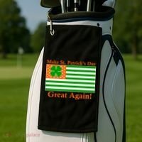 Make St. Patrick's Day Great Again! Irish America USA Clover Flag Golf Towel thumb 2
