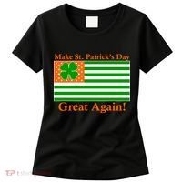 Make St. Patrick's Day Great Again! Irish America USA Clover Flag Women's T-Shirt thumb 0