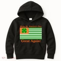 Make St. Patrick's Day Great Again! Irish America USA Clover Flag Kids Hoodie thumb 0