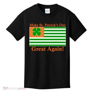 Make St. Patrick's Day Great Again! Irish America USA Clover Flag Kids T-Shirt