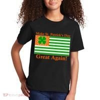 Make St. Patrick's Day Great Again! Irish America USA Clover Flag Kids T-Shirt thumb 2