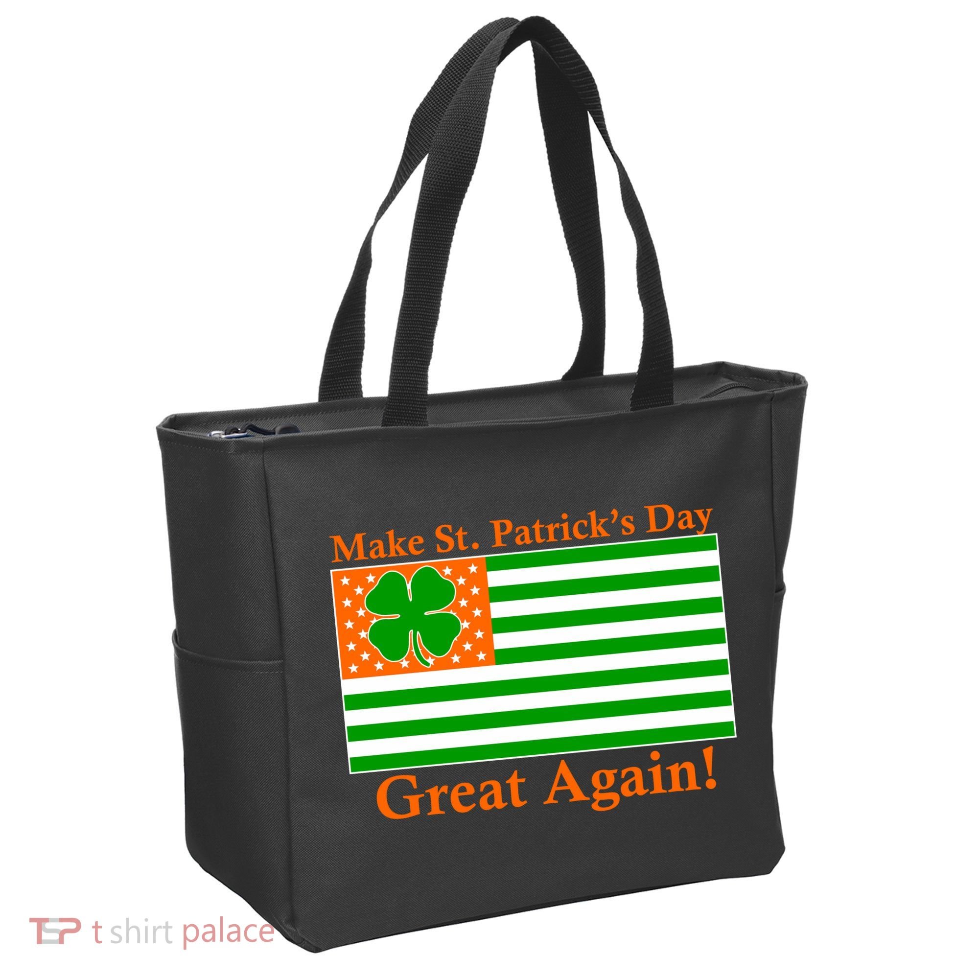 Make St. Patrick's Day Great Again! Irish America USA Clover Flag Tote Bag