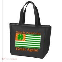 Make St. Patrick's Day Great Again! Irish America USA Clover Flag Tote Bag thumb 3