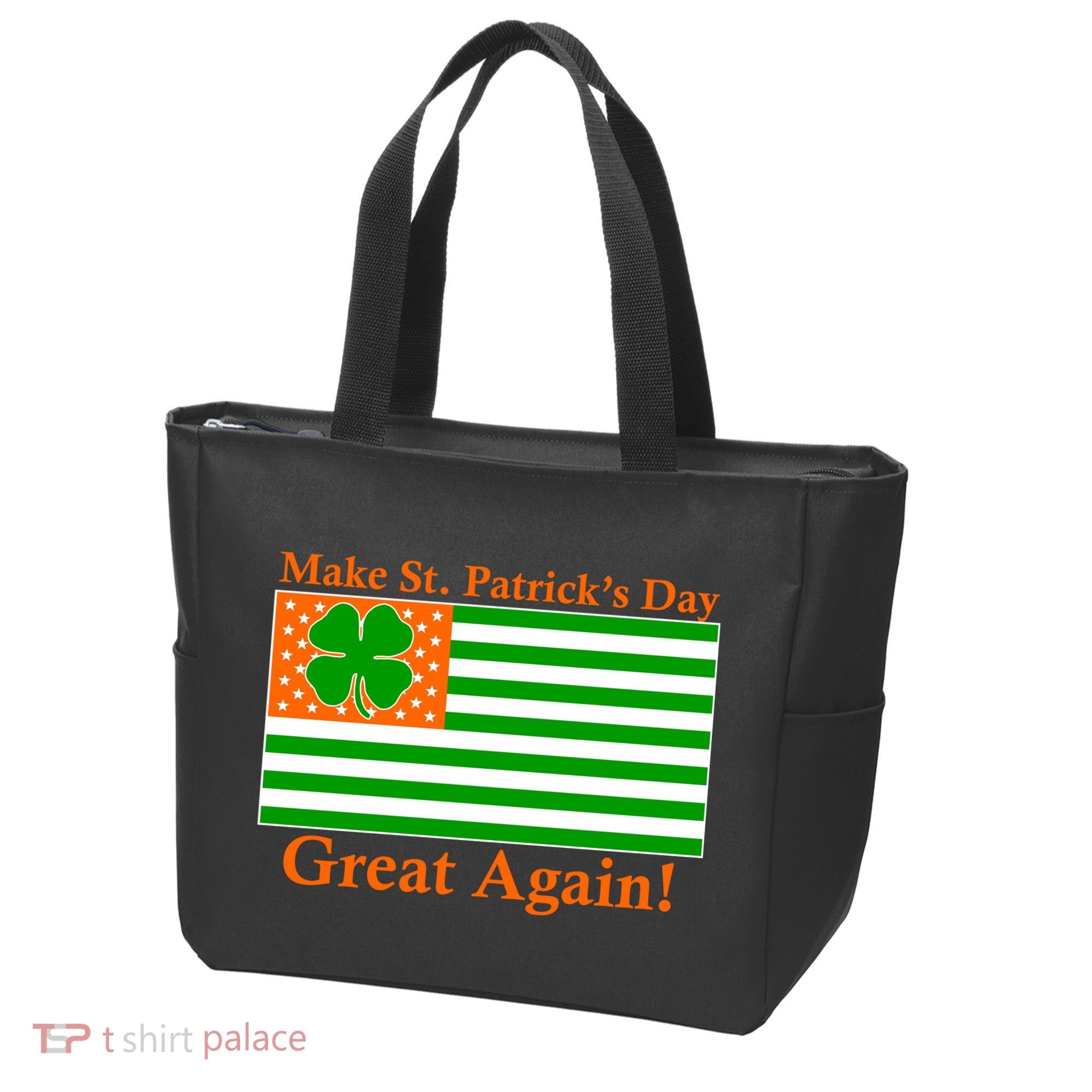 Make St. Patrick's Day Great Again! Irish America USA Clover Flag Tote Bag