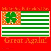Make St. Patrick's Day Great Again! Irish America USA Clover Flag Santa Hat thumb 1