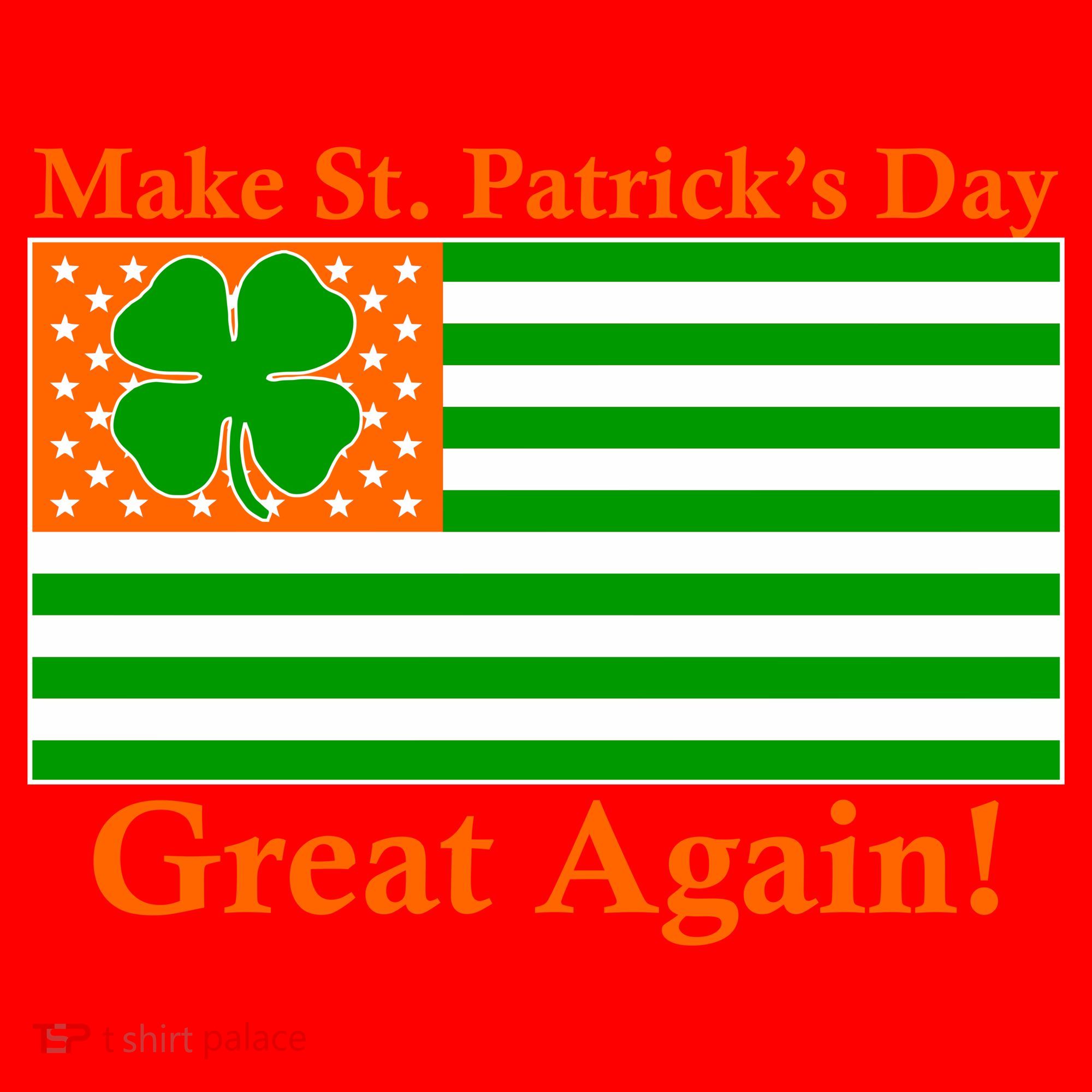 Make St. Patrick's Day Great Again! Irish America USA Clover Flag Santa Hat