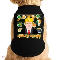 Make St. Patrick's Day Great Again President Donald Trump Doggie Tank thumb 0