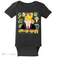 Make St. Patrick's Day Great Again President Donald Trump Baby Bodysuit thumb 0