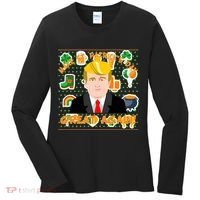 Make St. Patrick's Day Great Again President Donald Trump Women's Long Sleeve Shirt thumb 0