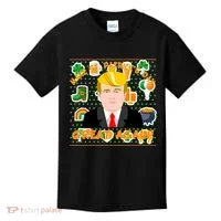 Make St. Patrick's Day Great Again President Donald Trump Kids T-Shirt thumb 0