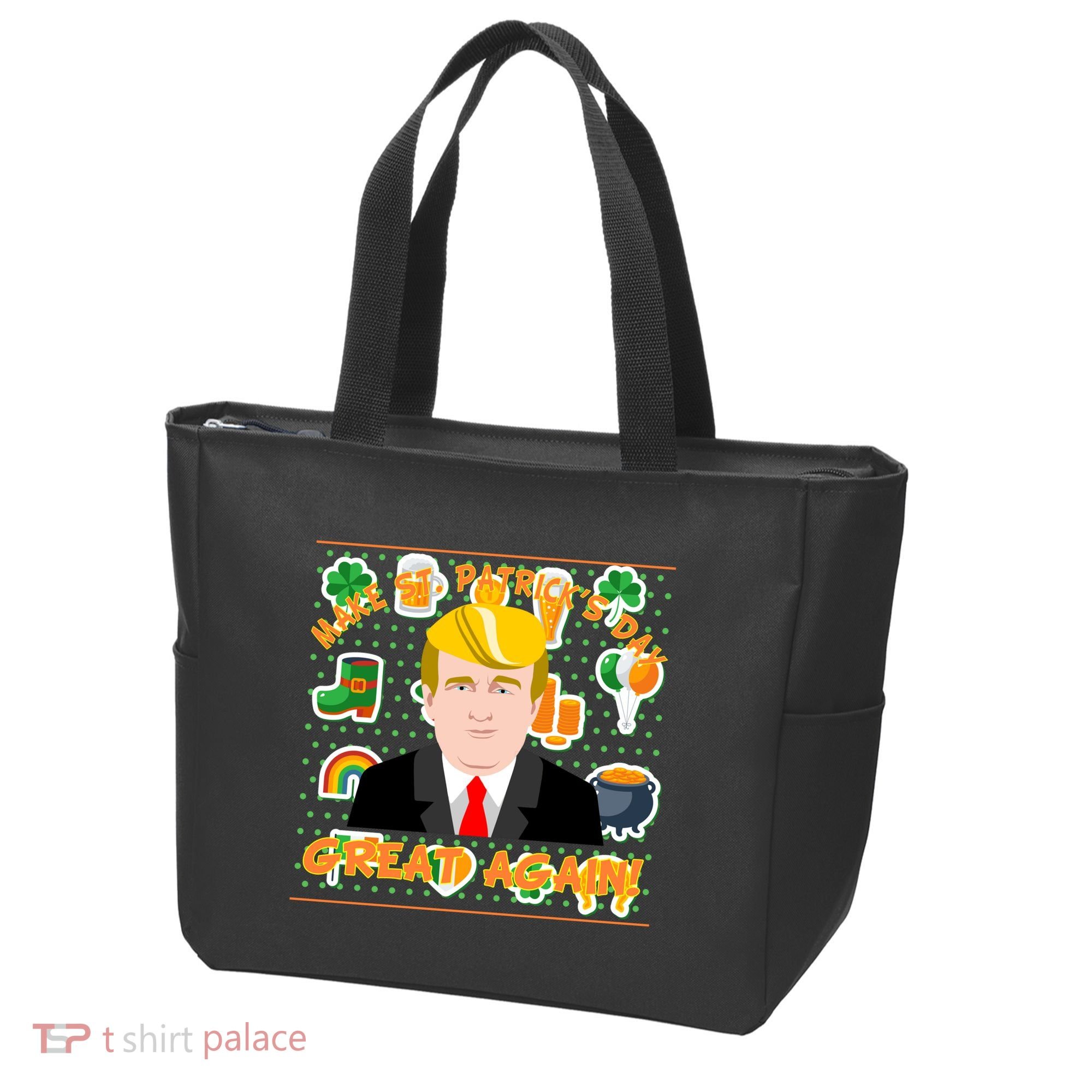 Make St. Patrick's Day Great Again President Donald Trump Tote Bag