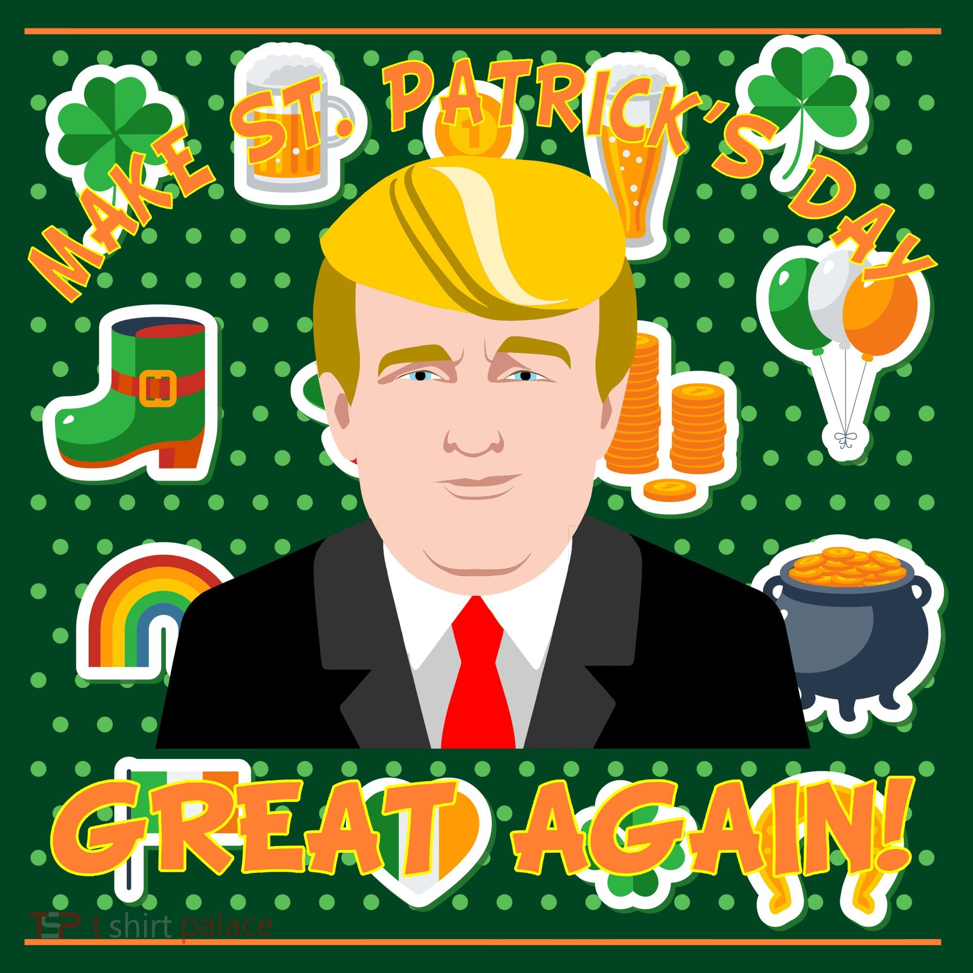 Make St. Patrick's Day Great Again President Donald Trump Coaster