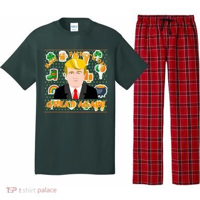 Make St. Patrick's Day Great Again President Donald Trump Pajama Set