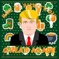 Make St. Patrick's Day Great Again President Donald Trump Mousepad thumb 1